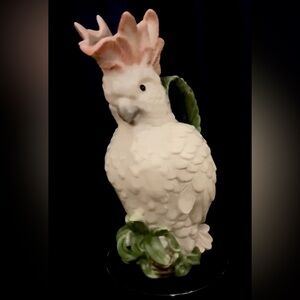 Vintage Kaldun and Bogle ceramic pitcher featuring a gorgeous cockatoo.